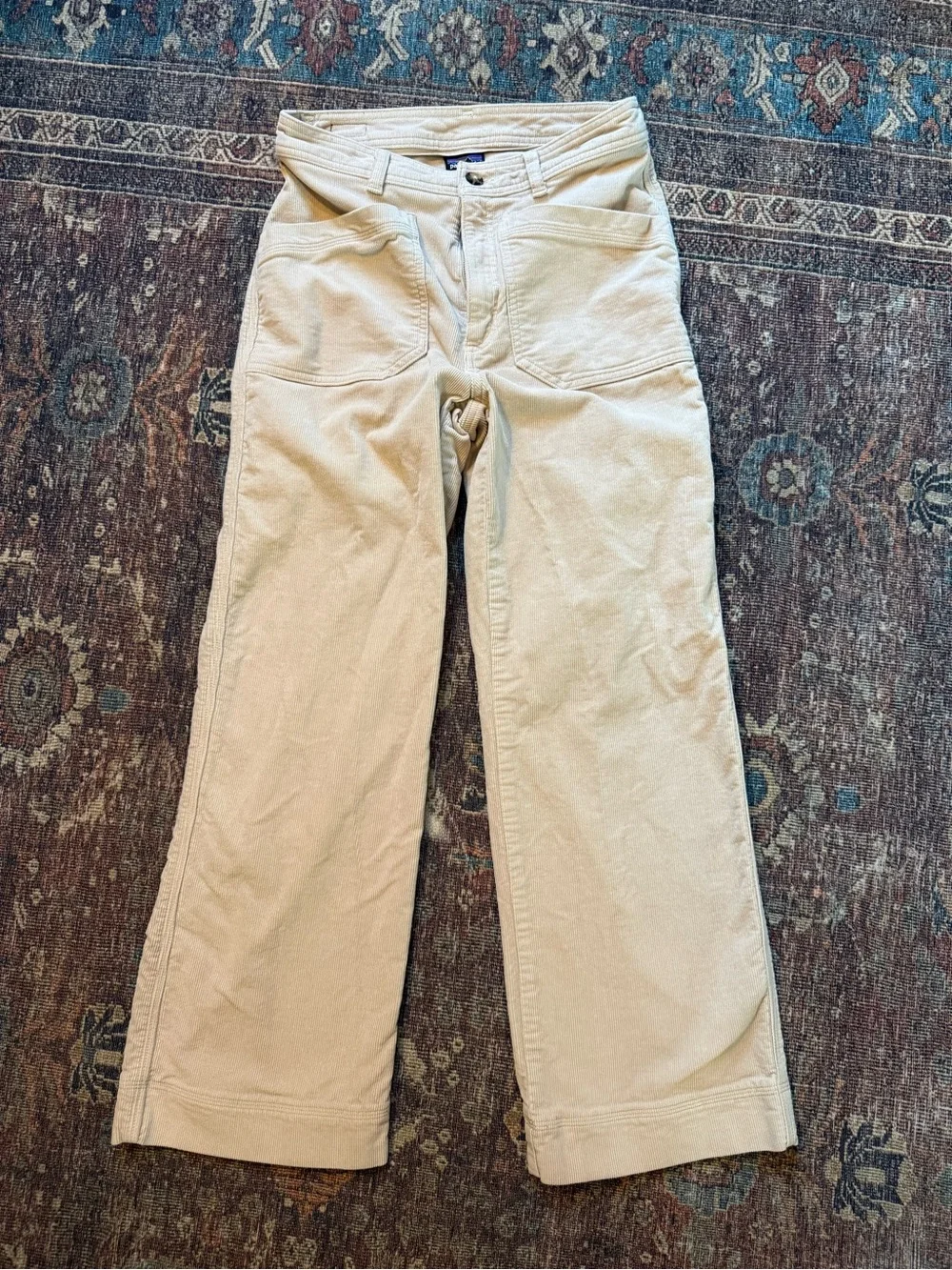 Patagonia Wide Leg Pants in Light Tan/Cream